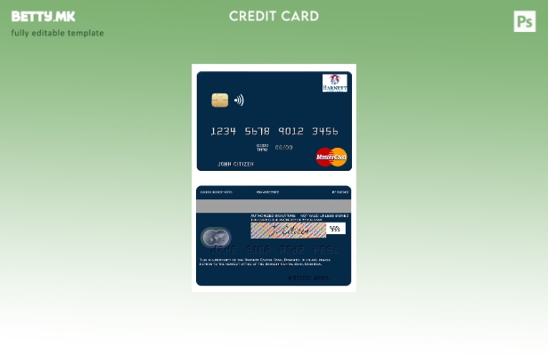 Модерен стил на шаблон за мастер картички на Dominica Barnett Capital Bank